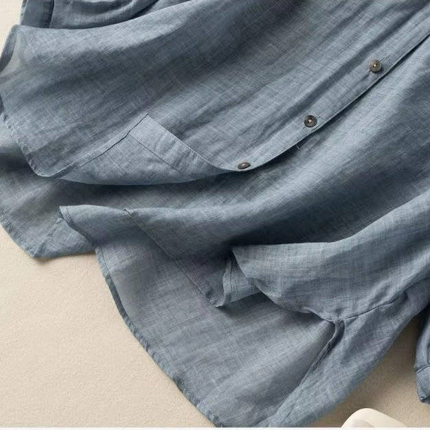Vintage Button Detail Blouse, Stylish Womens Casual Top for Daily Fashion
