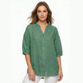 Vintage Button Detail Blouse, Stylish Womens Casual Top for Daily Fashion
