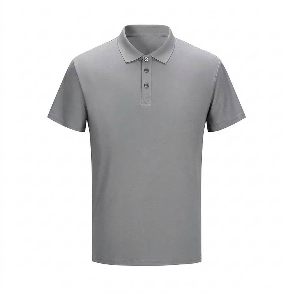 Mens Casual Polo Shirt, Business Casual Short Sleeve Tee, Lightweight Slim Fit Solid Color Polo Top