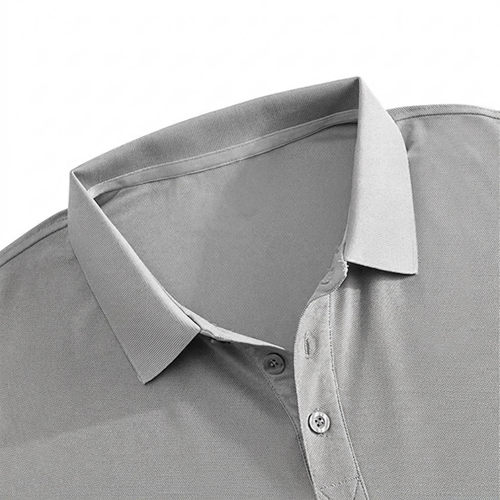 Mens Casual Polo Shirt, Business Casual Short Sleeve Tee, Lightweight Slim Fit Solid Color Polo Top