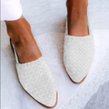 Pointed Toe Mule Sandals for Women with Adjustable Buckle Strap and Breathable Lining