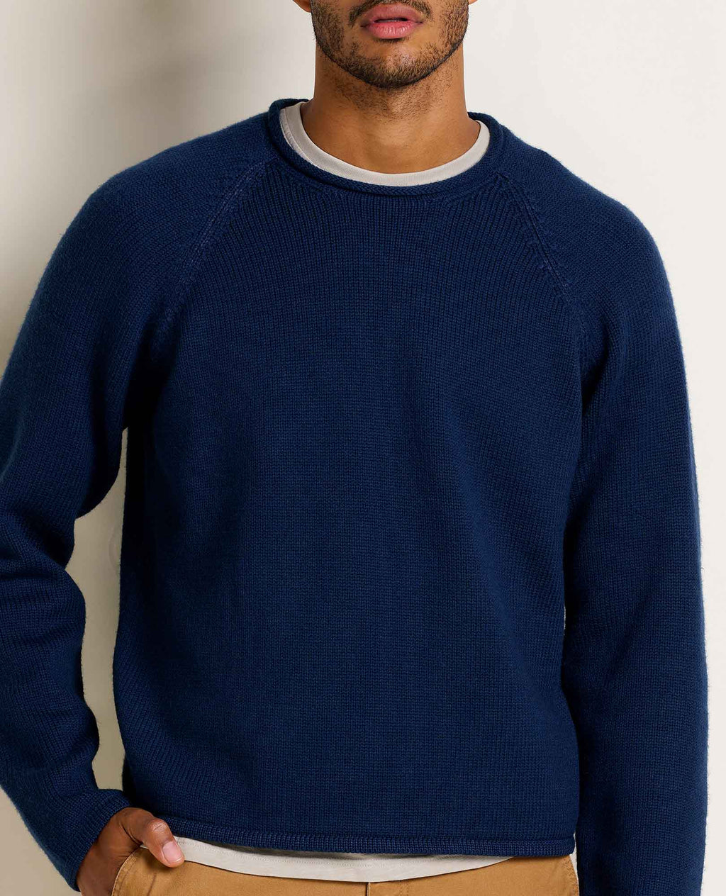 Mens Sweater, Rollneck Itch Free Knit