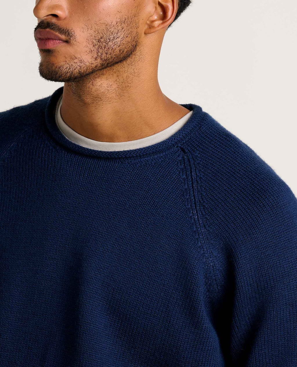 Mens Sweater, Rollneck Itch Free Knit