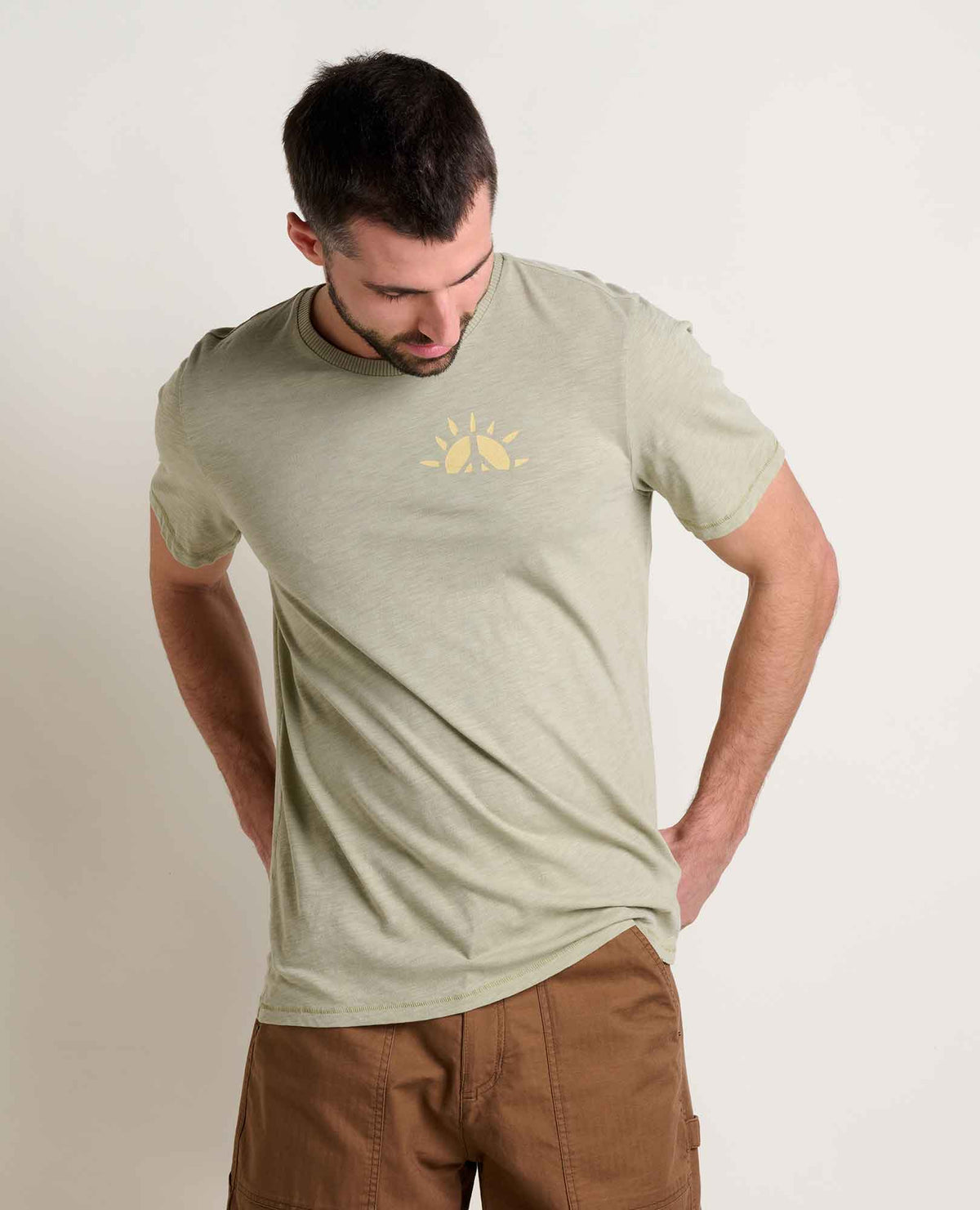 Mens Soft Jersey Crew T-Shirt, Breathable Comfort