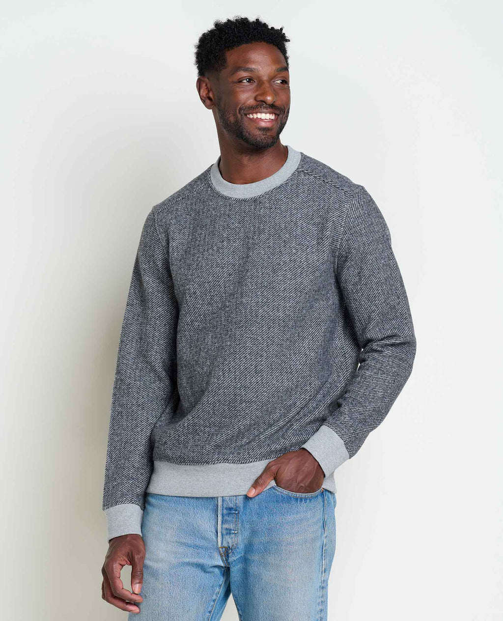 Mens Crew Sweater, Durable Wool Layer