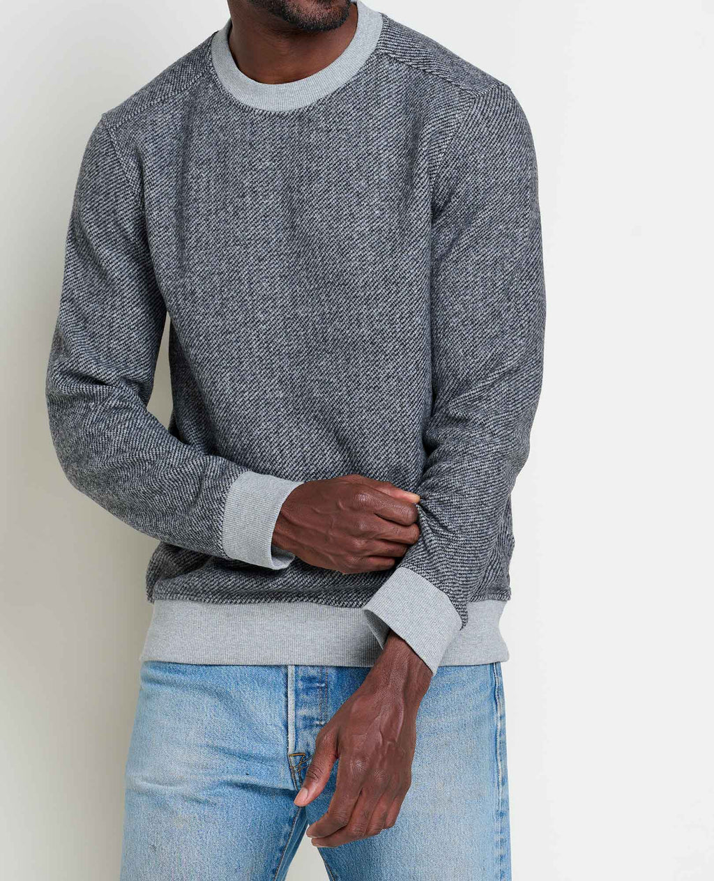 Mens Crew Sweater, Durable Wool Layer