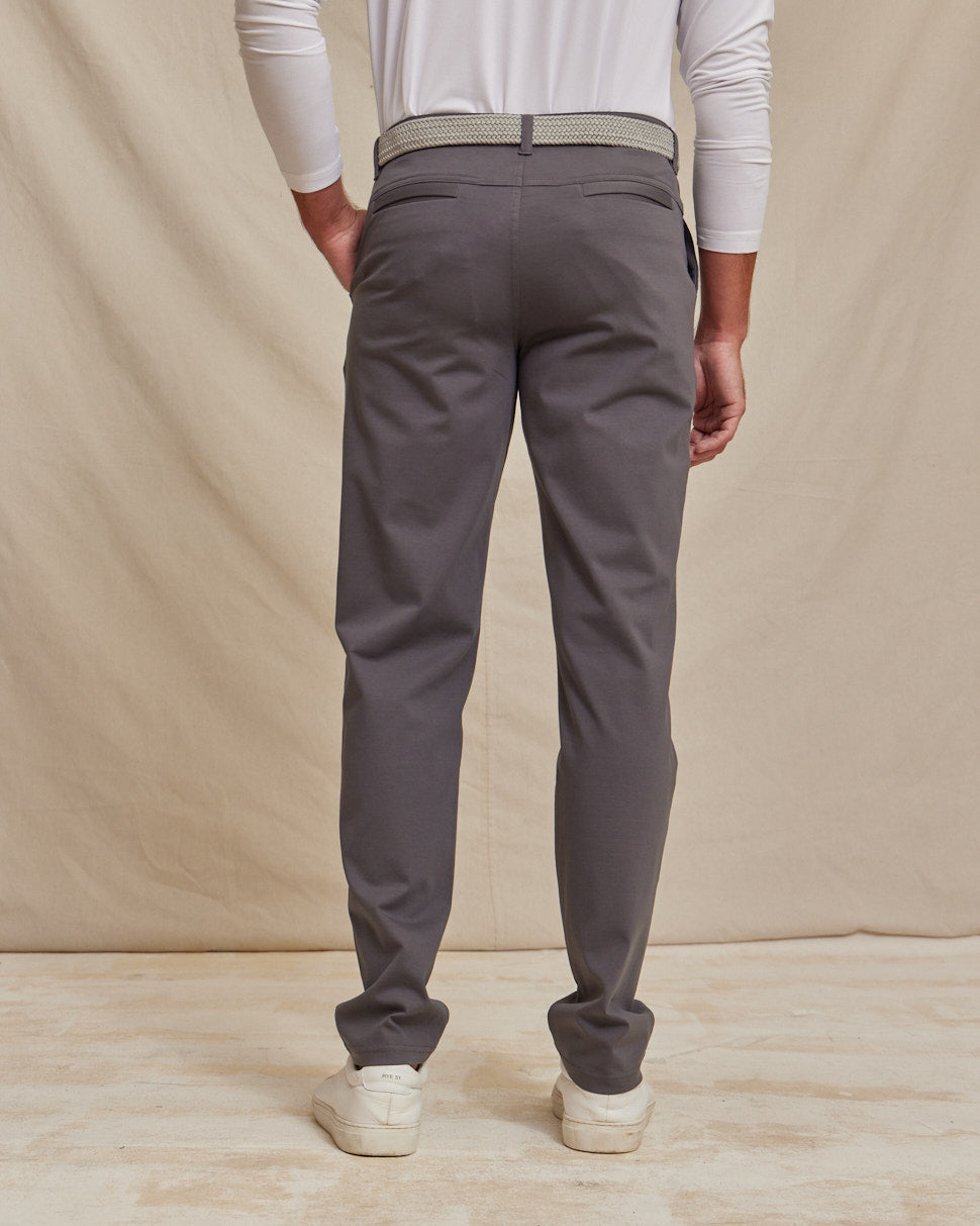 Mens Performance Chino Pants Charcoal Gray, Wrinkle-Resistant