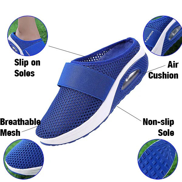 Orthopedic Wedge Sandals with Arch Support and Breathable Mesh, Non-Slip Sole