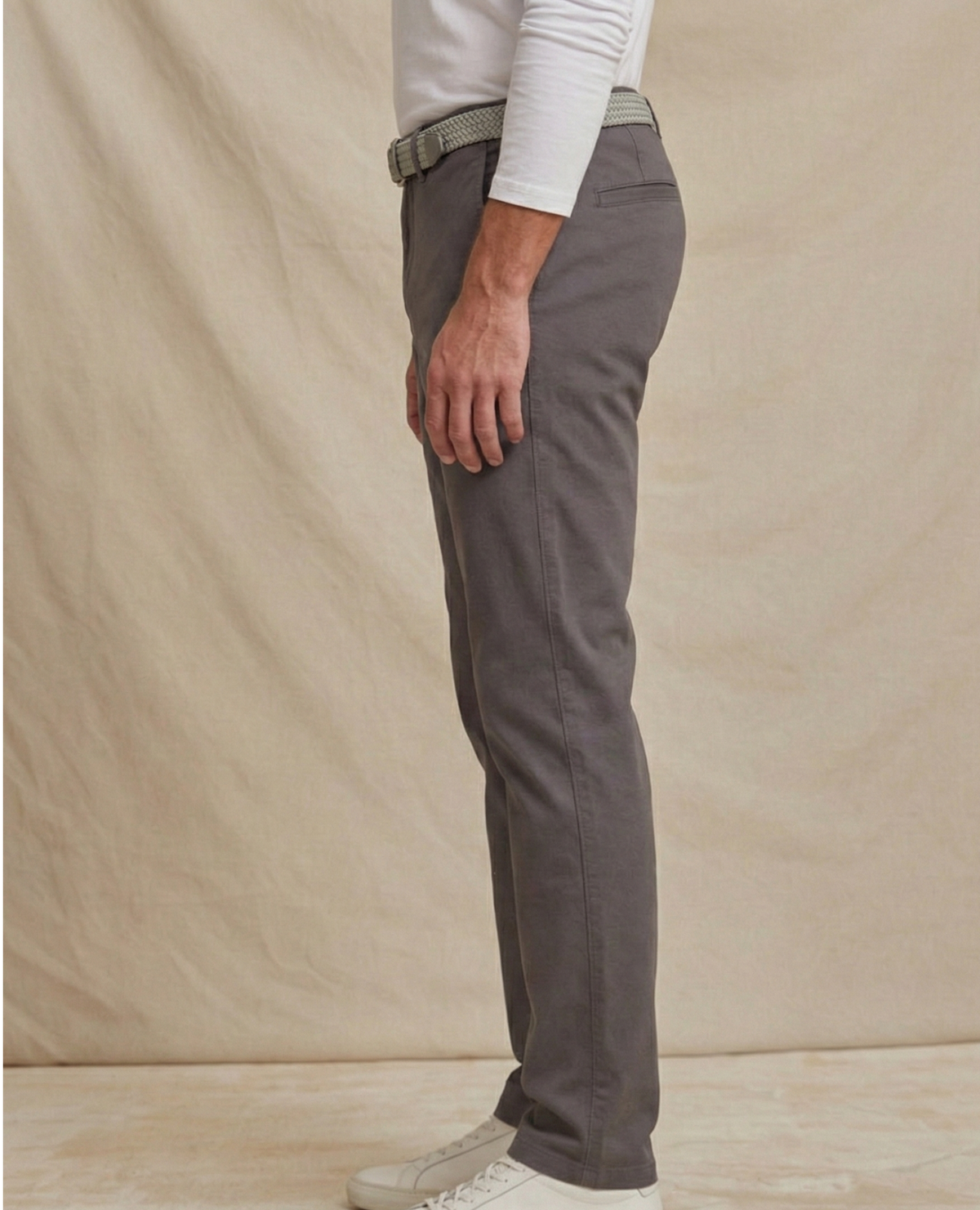 Mens Performance Chino Pants Charcoal Gray, Wrinkle-Resistant