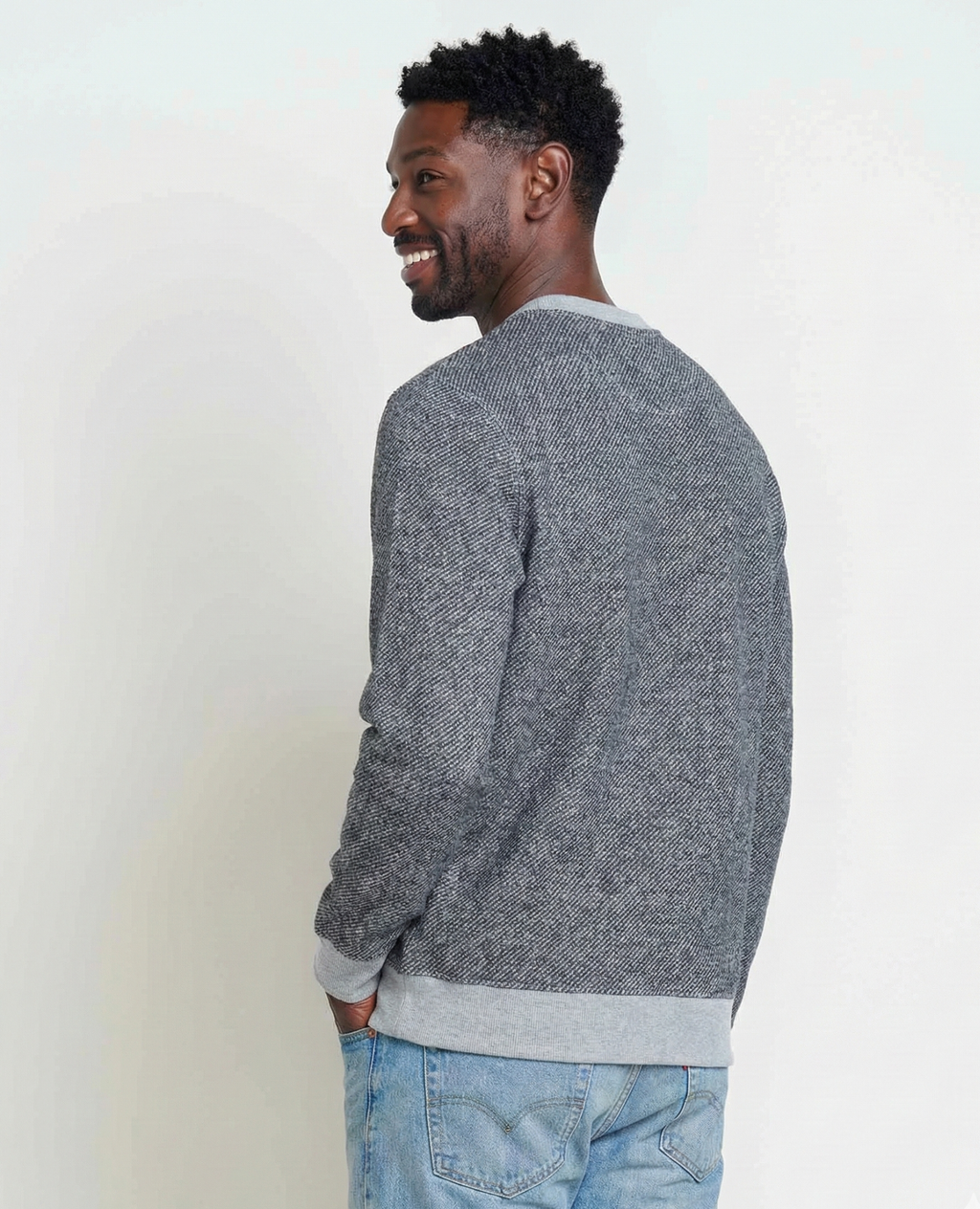 Mens Crew Sweater, Durable Wool Layer
