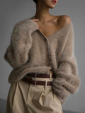 Oversized Button-Up Cardigan for Women with Relaxed Fit and Versatile Styling