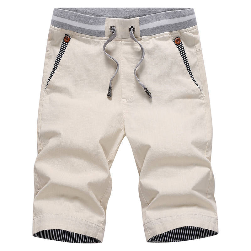 Mens Casual Beach Shorts, Drawstring Summer Swim Trunks, Lightweight Elastic Waistboard Shorts with Pockets