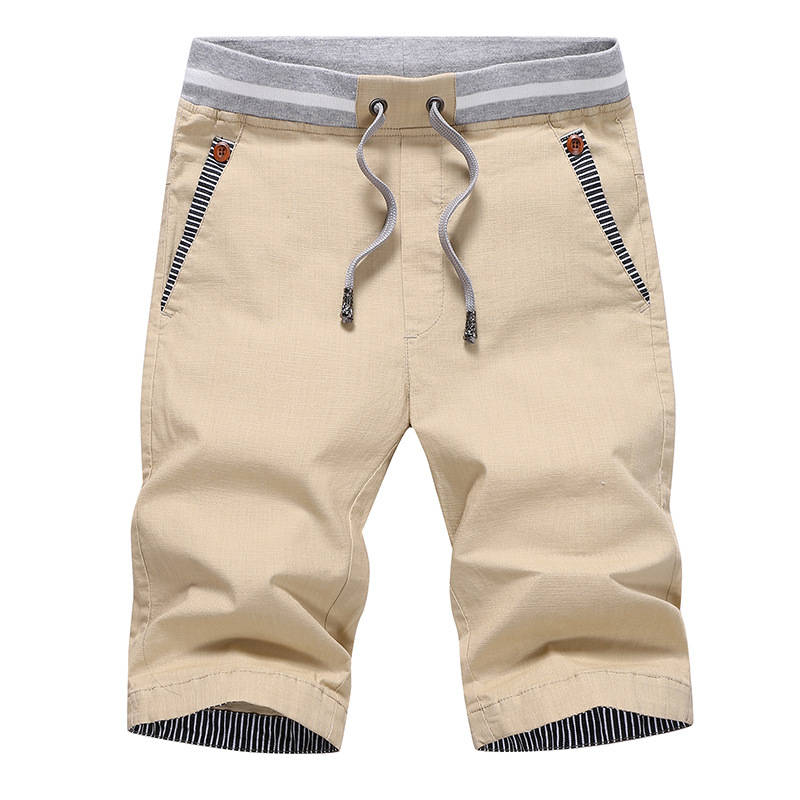 Mens Casual Beach Shorts, Drawstring Summer Swim Trunks, Lightweight Elastic Waistboard Shorts with Pockets