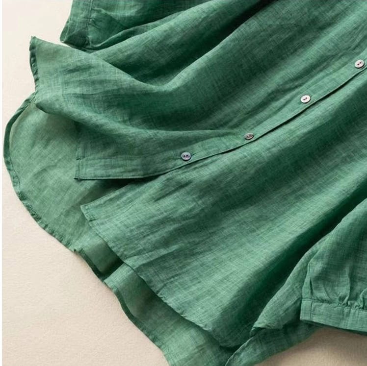 Vintage Button Detail Blouse, Stylish Womens Casual Top for Daily Fashion