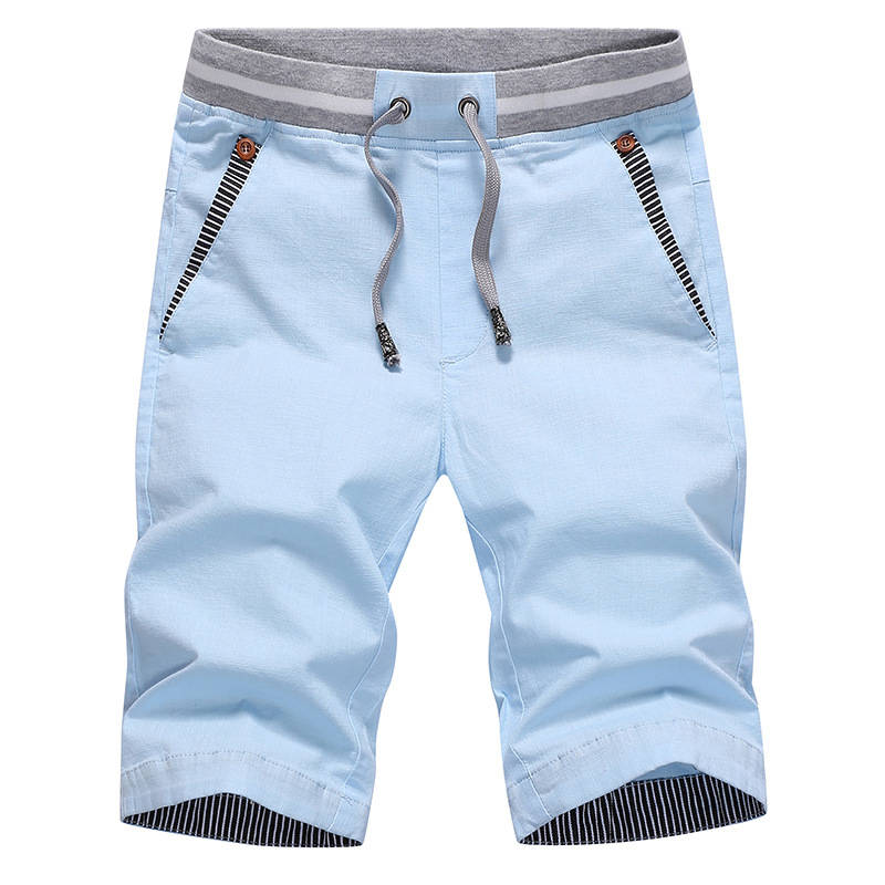 Mens Casual Beach Shorts, Drawstring Summer Swim Trunks, Lightweight Elastic Waistboard Shorts with Pockets