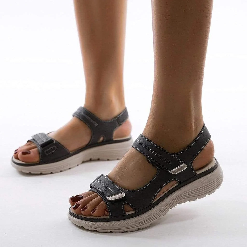 Womens Orthopedic Sandals with Adjustable Straps and Arch Support, Platform Sole