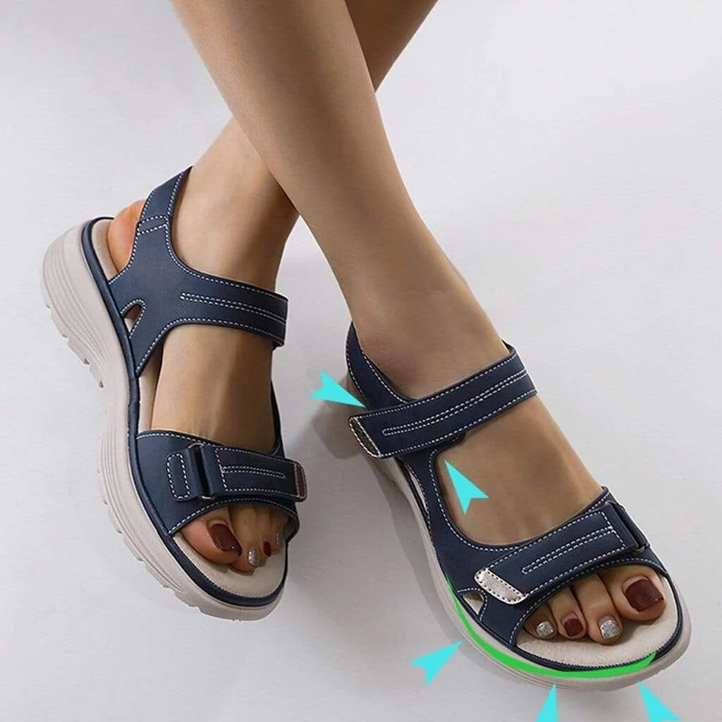 Womens Orthopedic Sandals with Adjustable Straps and Arch Support, Platform Sole