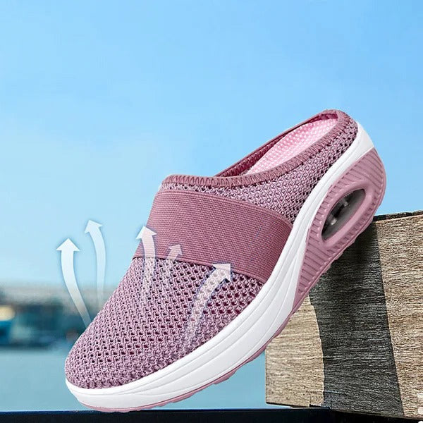 Orthopedic Wedge Sandals with Arch Support and Breathable Mesh, Non-Slip Sole