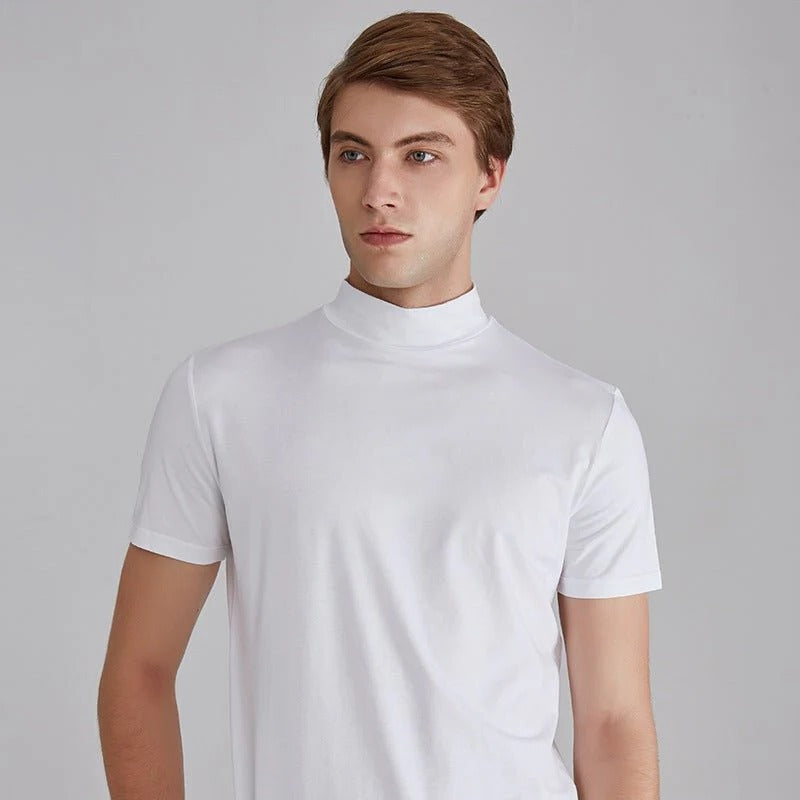 Mens Cotton Blend Turtleneck with Comfortable Fit and Breathable Fabric