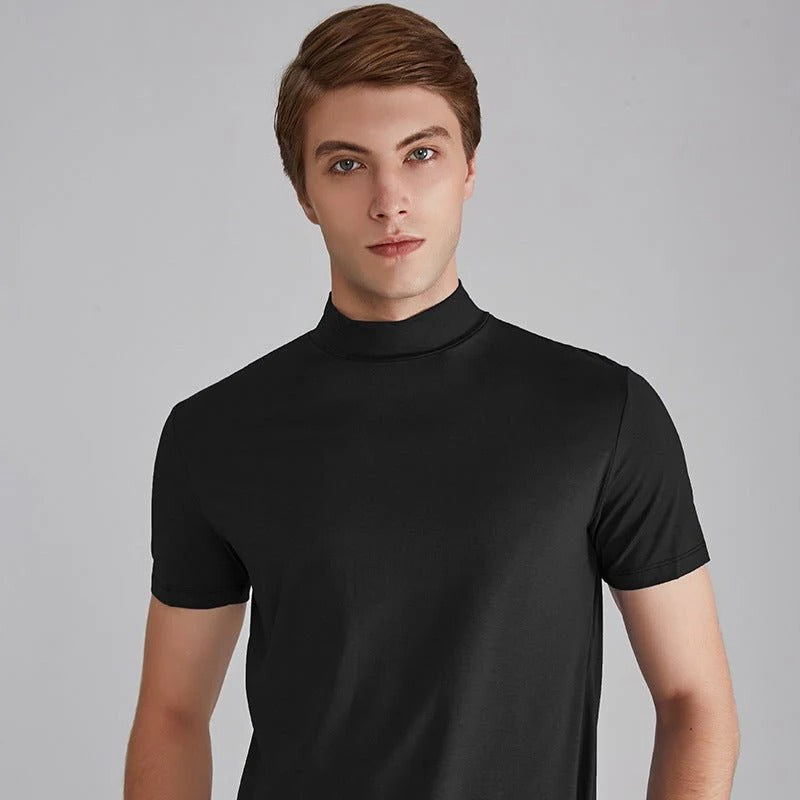 Mens Cotton Blend Turtleneck with Comfortable Fit and Breathable Fabric