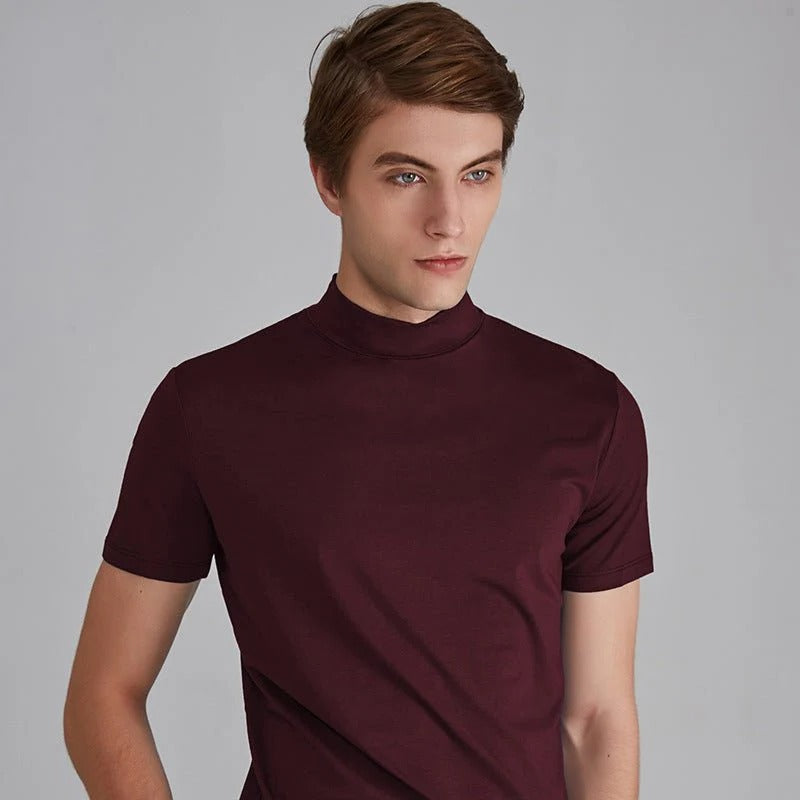 Mens Cotton Blend Turtleneck with Comfortable Fit and Breathable Fabric