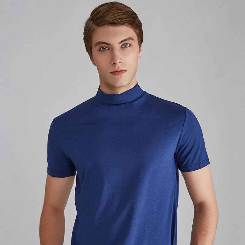Mens Cotton Blend Turtleneck with Comfortable Fit and Breathable Fabric