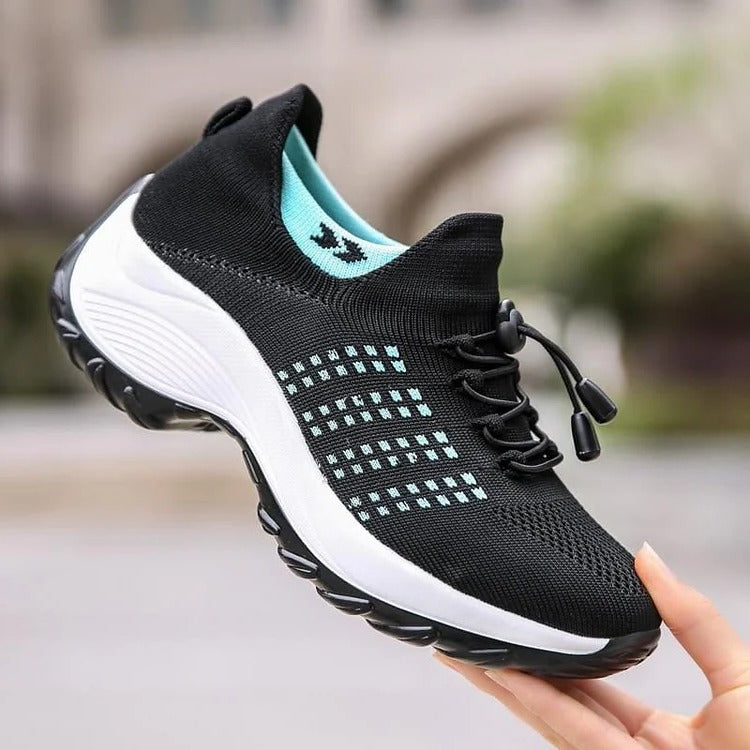Orthopedic Walking Shoes with High Arch Support and Wide Toe Box, Breathable Cushioned Sole