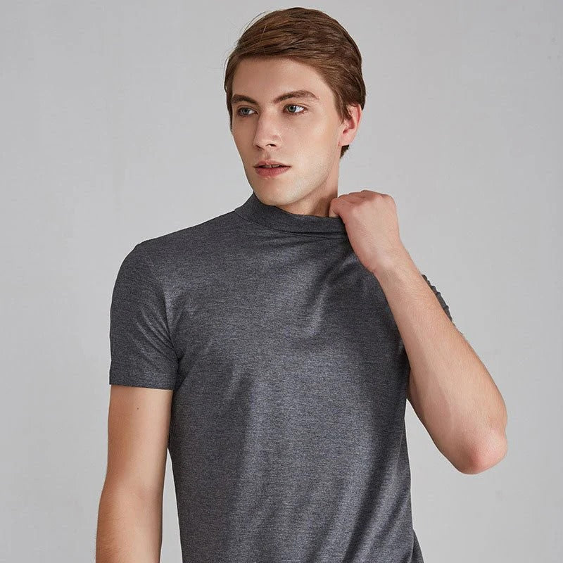 Mens Cotton Blend Turtleneck with Comfortable Fit and Breathable Fabric