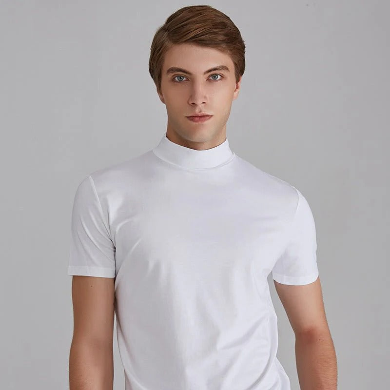 Mens Cotton Blend Turtleneck with Comfortable Fit and Breathable Fabric