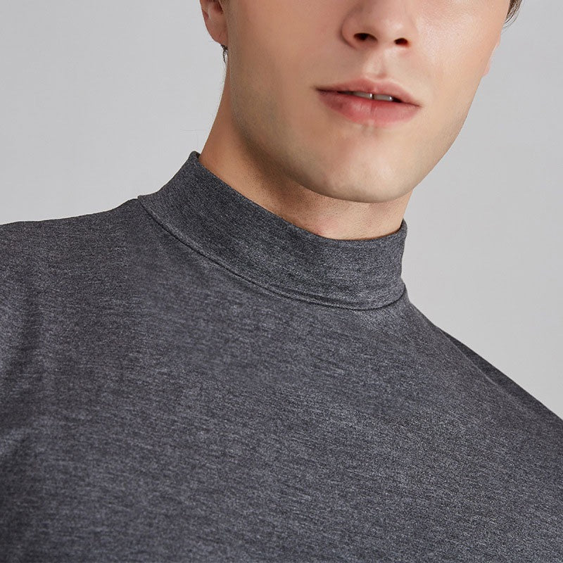 Mens Cotton Blend Turtleneck with Comfortable Fit and Breathable Fabric