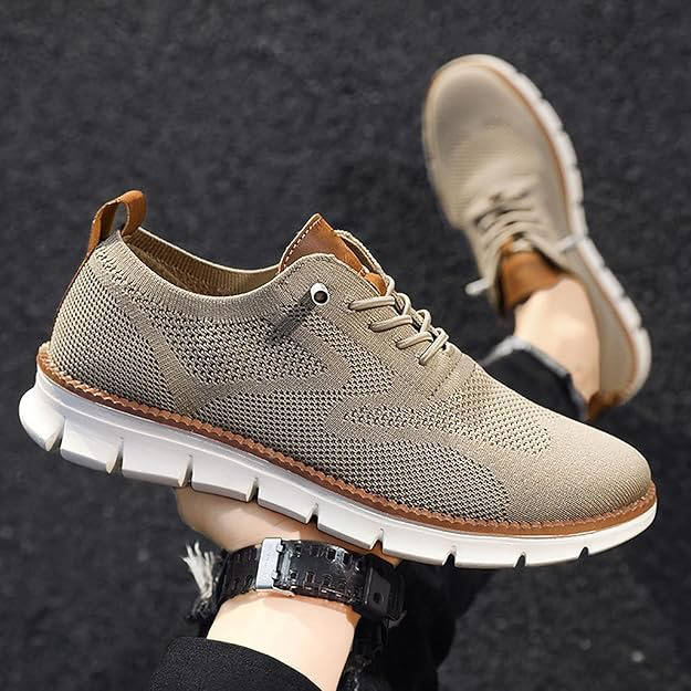 Lightweight Knit Dress Shoes with Wide Toe Box and Cushioned Insole
