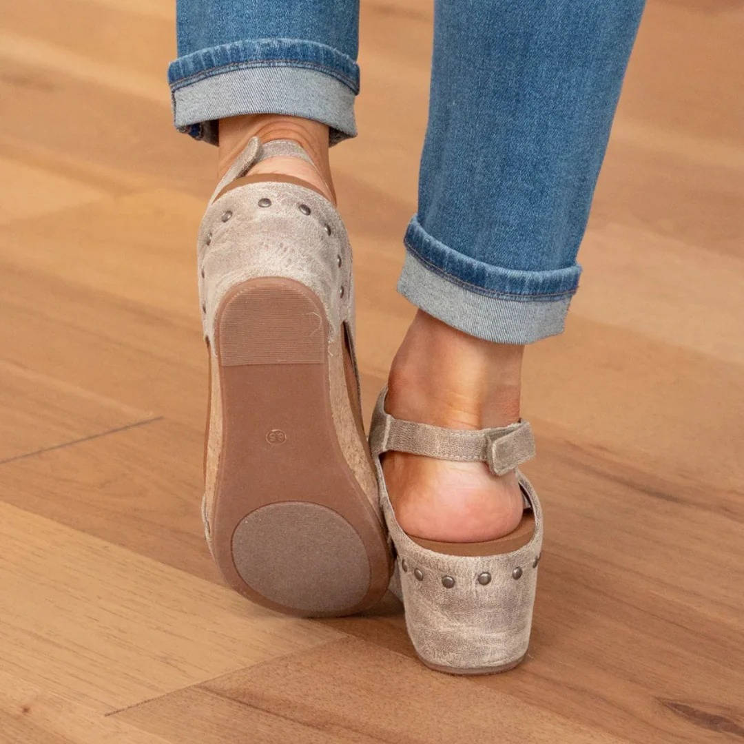 Suede Wedge Sandals, Fashionable Platform Sandals for Casual and Dressy Occasions