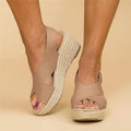 Orthopedic Wedge Sandals for Women with Adjustable Cross Straps and Arch Support
