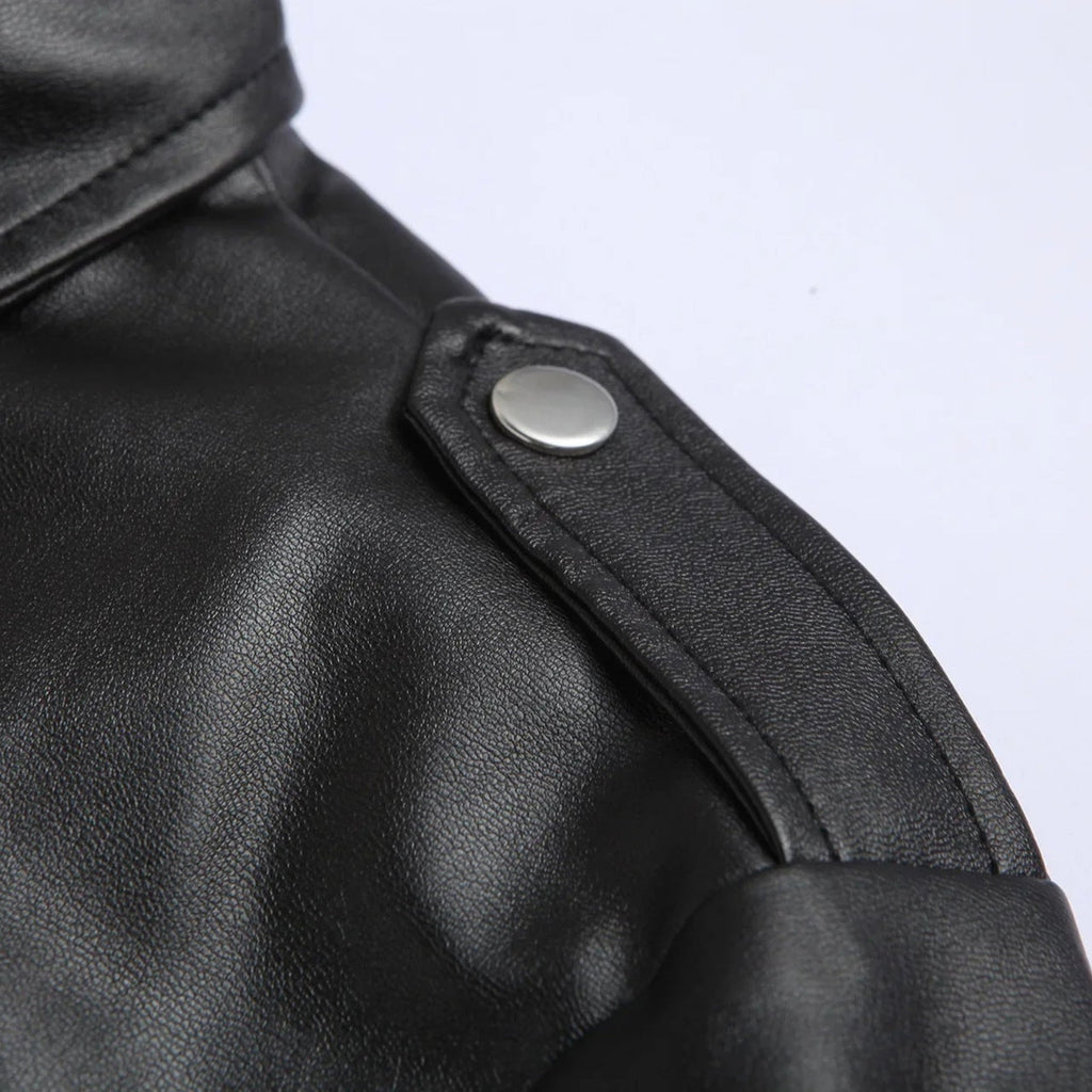 Bomber Jacket for Men with Adjustable Belted Hem and Zippered Chest Pockets